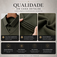 Camisa Masculina Polo V-Line Premium Casual e Social (COMPRE 2 LEVE 3)