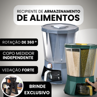 GrainEase™ - Dispenser de Alimentos Giratório 6 em 1 + BRINDE: Porta Tempero Giratório! [Oferta Limitada]🔥