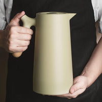 Garrafa Térmica 1 Litro Café Água Quente Gelada Cabo Madeira