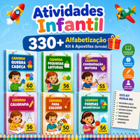 Mesa Multi Atividades Infantil + Kit 6 Apostilas com 330+ Atividades de Brinde 🎁