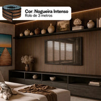 Kit Painel Ripado Autocolante 3M Laminado  | Linha Madeto | TOP