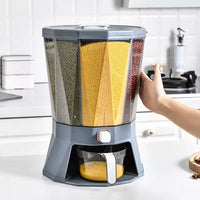 GrainEase™ - Dispenser de Alimentos Giratório 6 em 1 + BRINDE: Porta Tempero Giratório! [Oferta Limitada]🔥