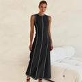Vestido Midi de Malha Sem Mangas Eleganza