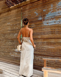 Vestido Longo Vogue Flor de Linho