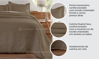 Kit Colcha de Cama Caqui Carpentino